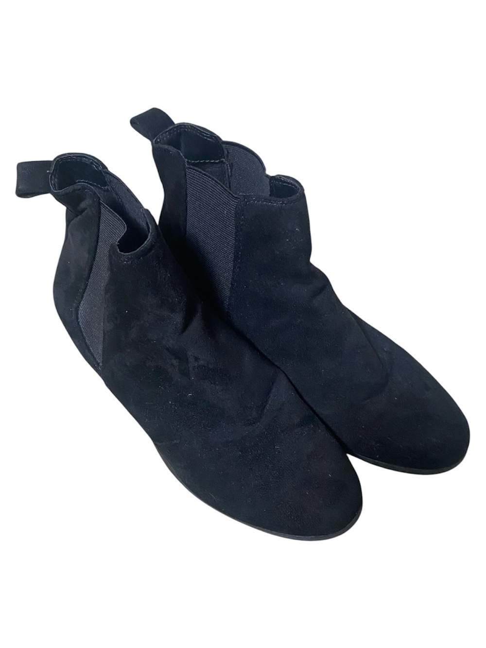Dunes Jagger Women's Black Suede Chelsea Booties Slip-On Ankle Boots 7.5M